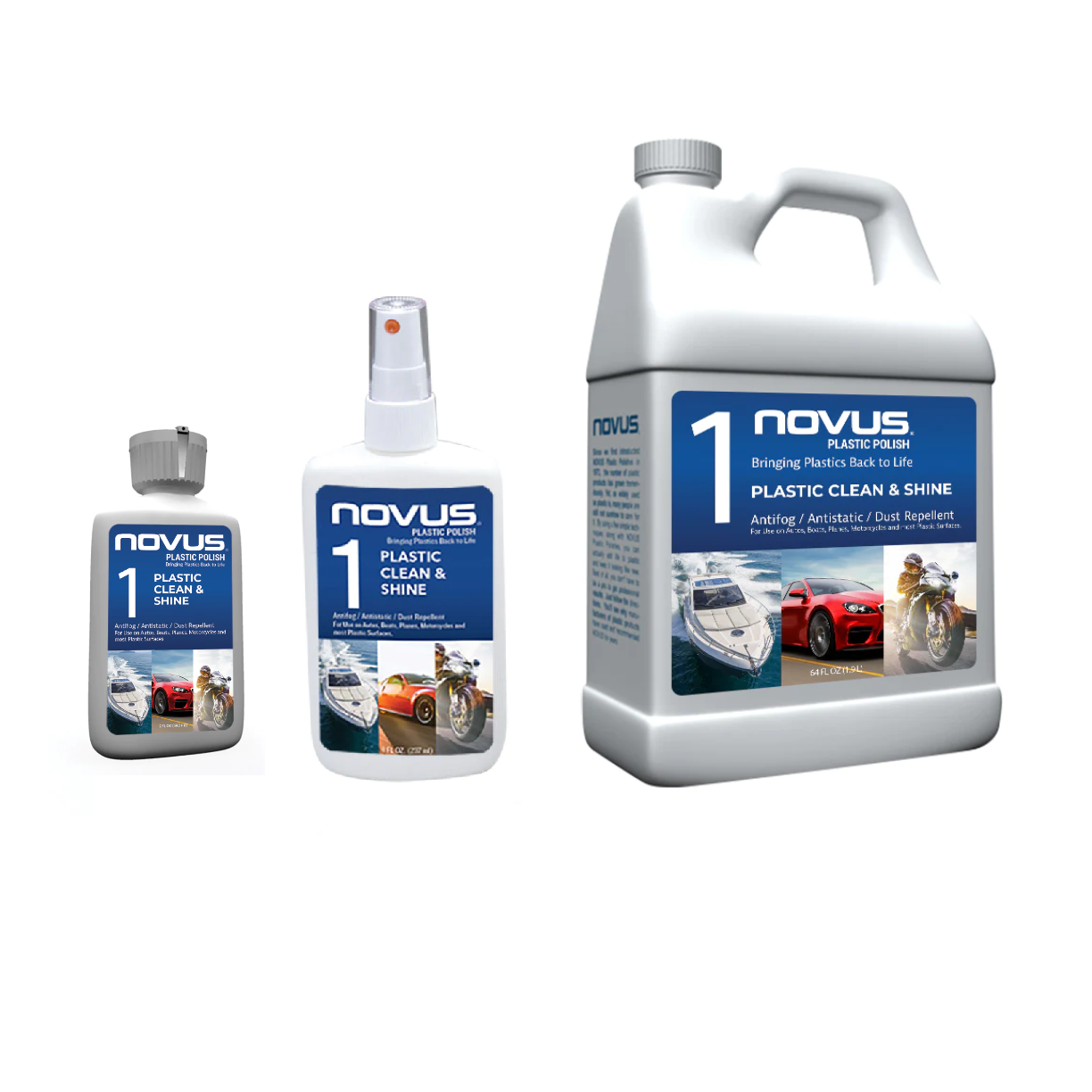 thumbnail image 2 of NOVUS #1 Plastic Clean & Shine - 2 Oz Bottle (Pack Of 513?) - Made In USA 2 of 3