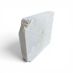 Mario's Italian White Translucent Alabaster Cut Block 45lb 2.75x14x14