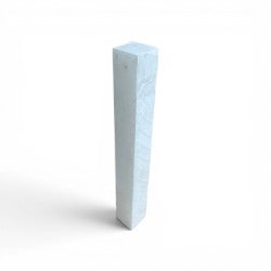 Mario's Italian White Translucent Alabaster Cut Block 7lb 2x2x18