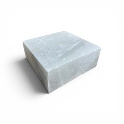 Mario's Italian White Translucent Alabaster Cut Block 16lb 3x8x8