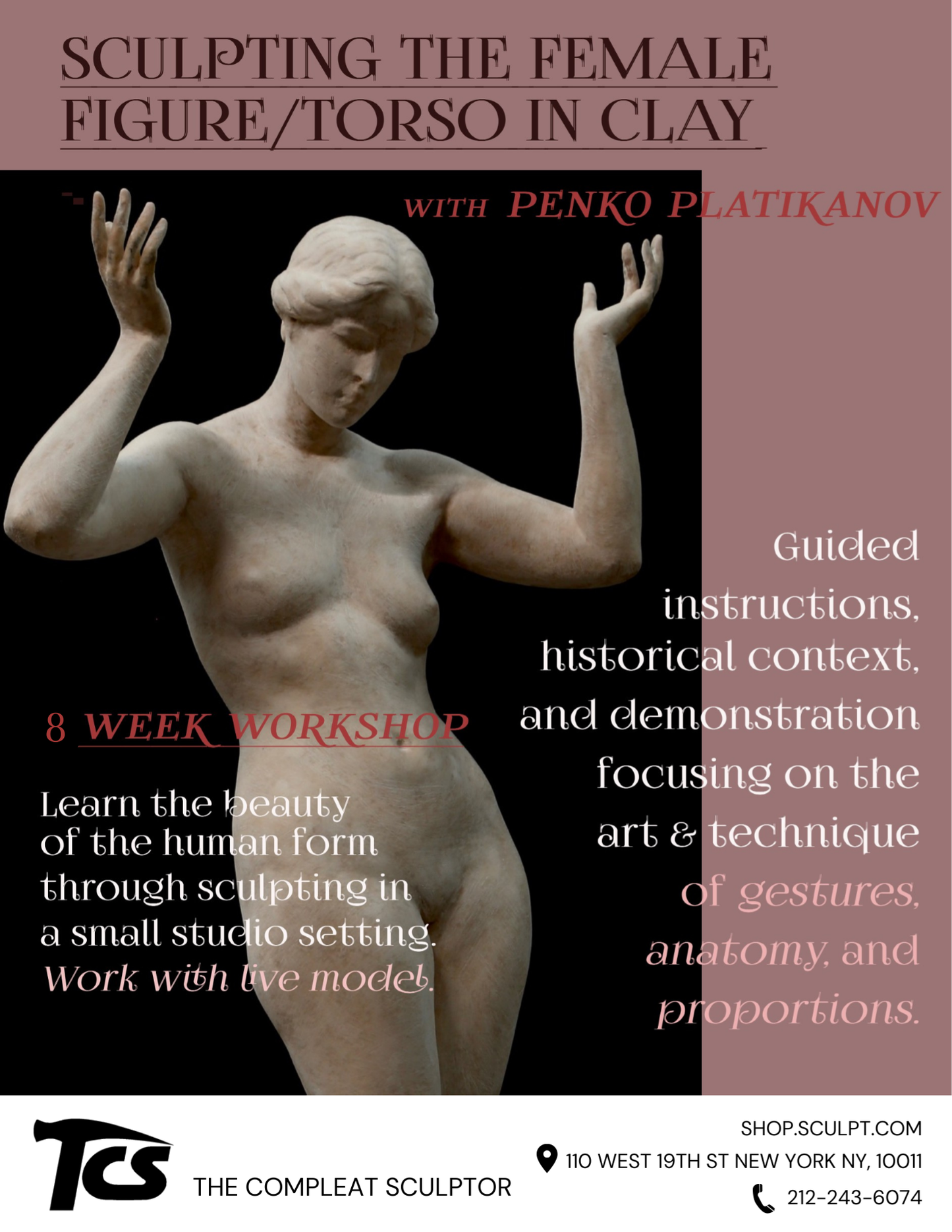 240909 Escultura en bajorrelieve: Explorando el torso femenino en clase de arcilla