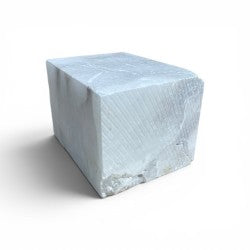 Mario's Italian White Translucent Alabaster Cut Block 22lb 5.5x6x8