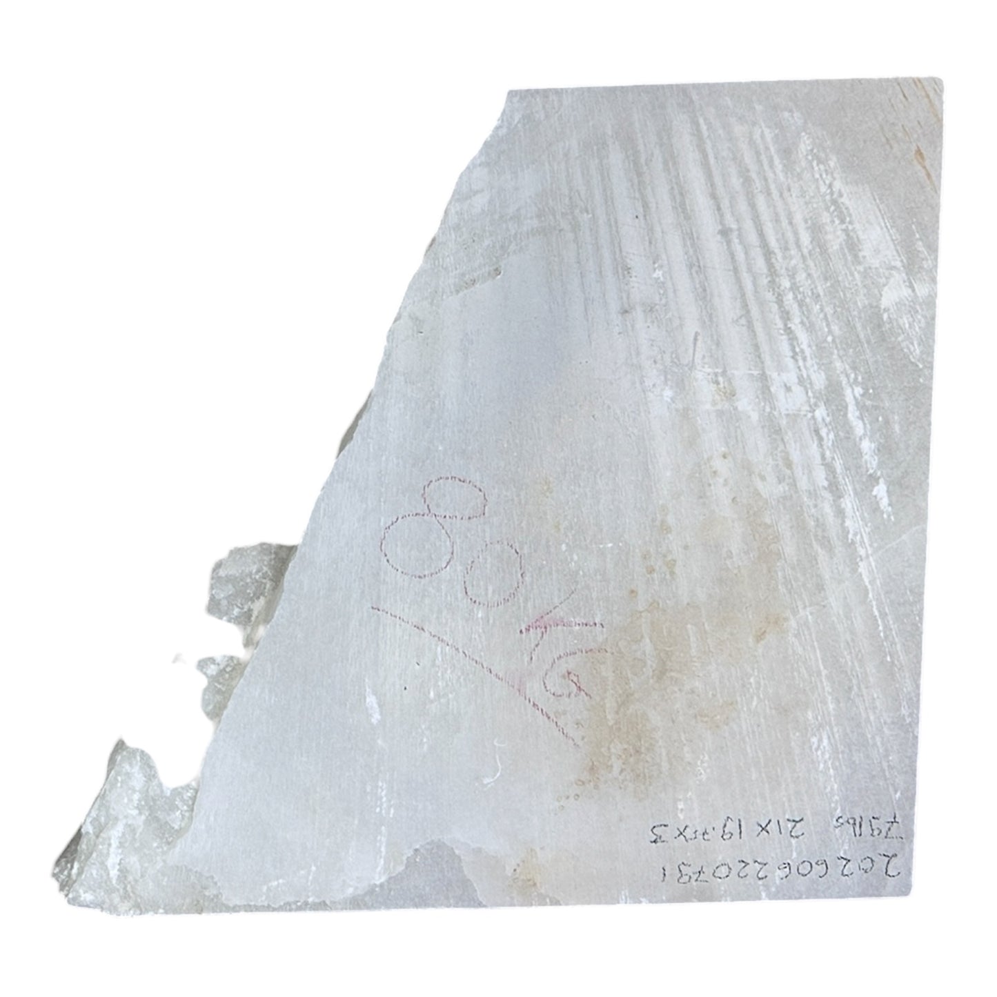 79lb Mario's White Translucent Alabaster 21x19x3