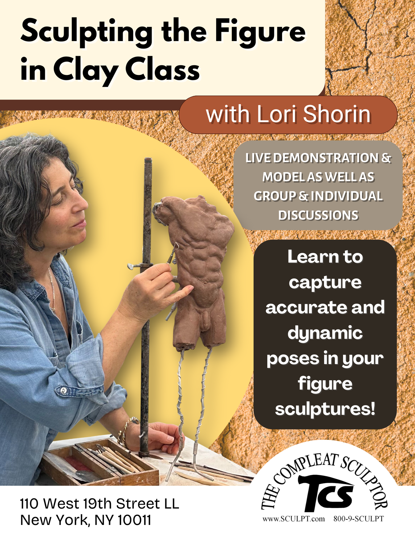 260409 Sculpting the Figure in Clay Class (4 Thursday Classes 12-3pm)