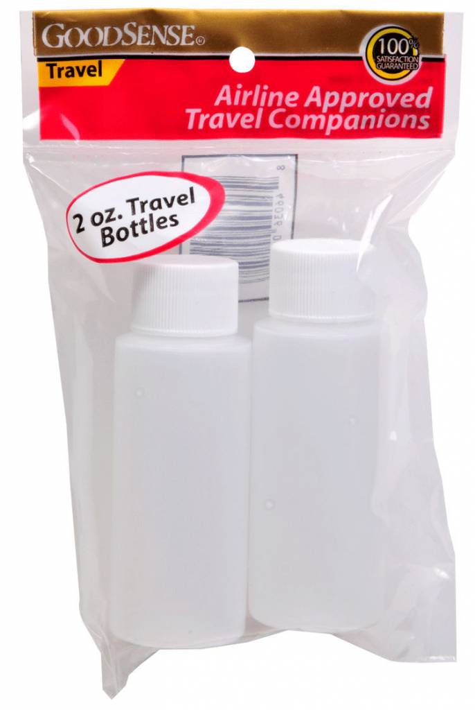 Botellas de viaje cardadas de 2 oz, 2 piezas