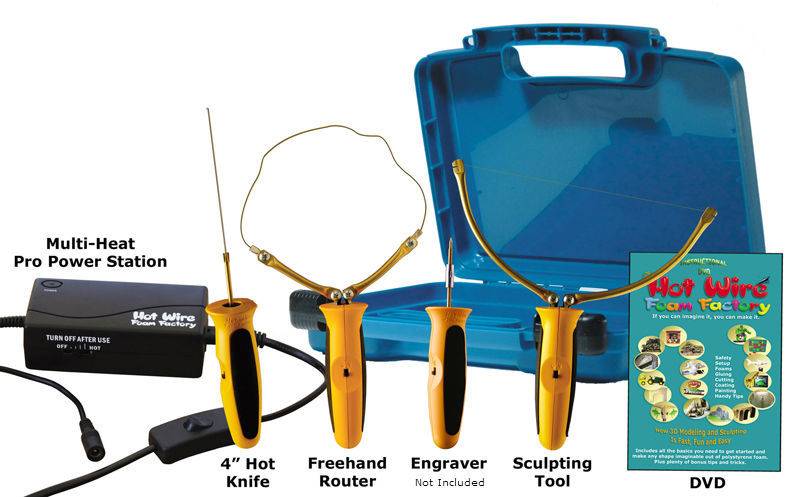 Kit 3-dalam-1 K45 Pro (Alat Mengukir, Penghala Tangan Bebas & Pisau Panas 4")