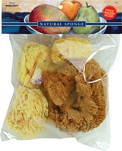 Silk, Wool, & Grass Sponges Combo Set Natural