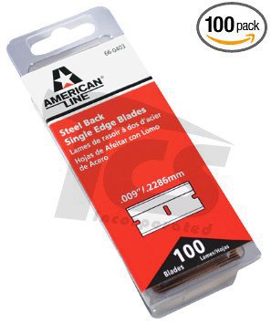 Steel Back Single Edge Razor Blades (100pack)