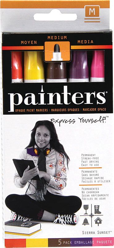 Elmers Bright Colors Fine Point Painters Penanda Set 5 Warna