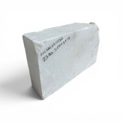 Mario's Italian White Translucent Alabaster Cut Block 25lb 3.25x8x12