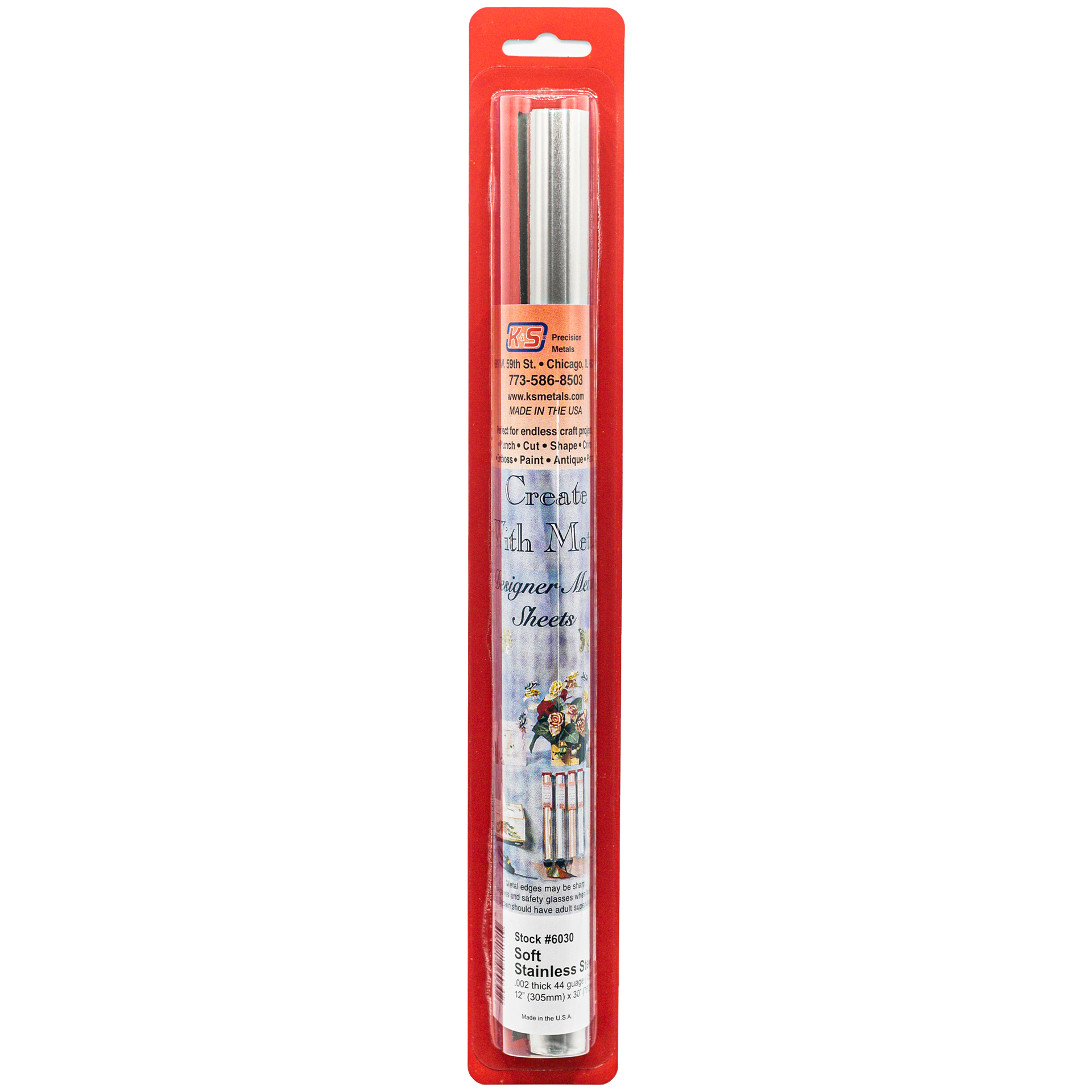 Stainless Steel Foil 44 Gauge 12'' x 30'' Roll Shim #6030 – The