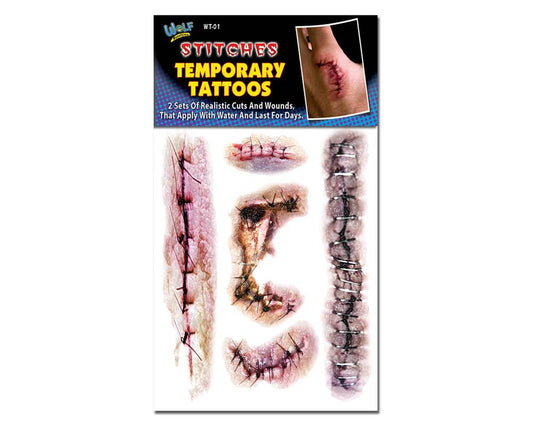 Stitches Temporary Tattoos