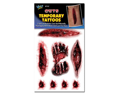 Cuts Temporary Tattoos