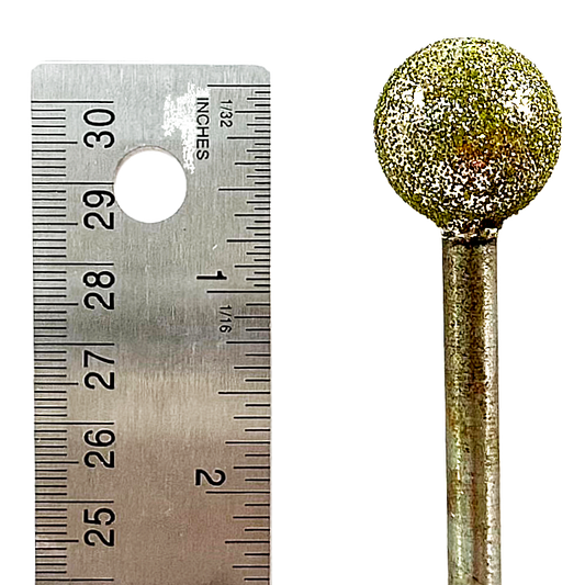 Diamond Burr #01 Ball/Sphere 3/4" (20mm) 1/4" Shaft #1
