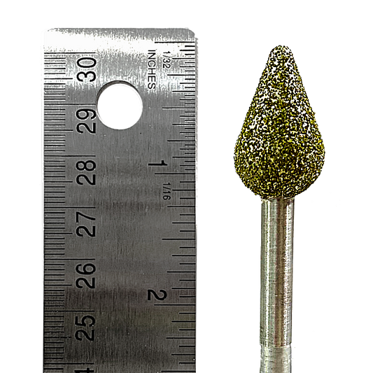 Diamond Burr #10 Point Taper 5/8x1" (18x25mm) 1/4" Shaft