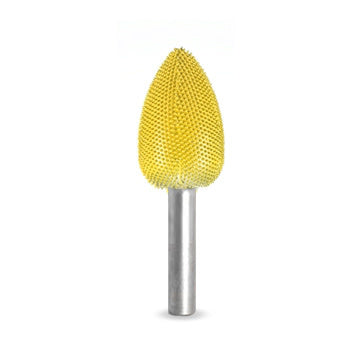 Flame Fresa amarilla de grano fino de 3/4" Vástago de 1/4"