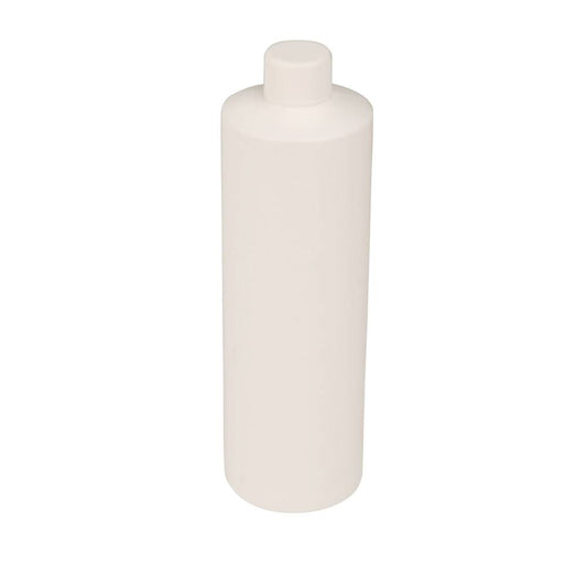 Botella de HDPE de plástico blanco de 16 oz con tapa