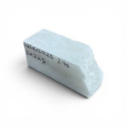 Mario's Italian White Translucent Alabaster Cut Block 2lb 2x2x5