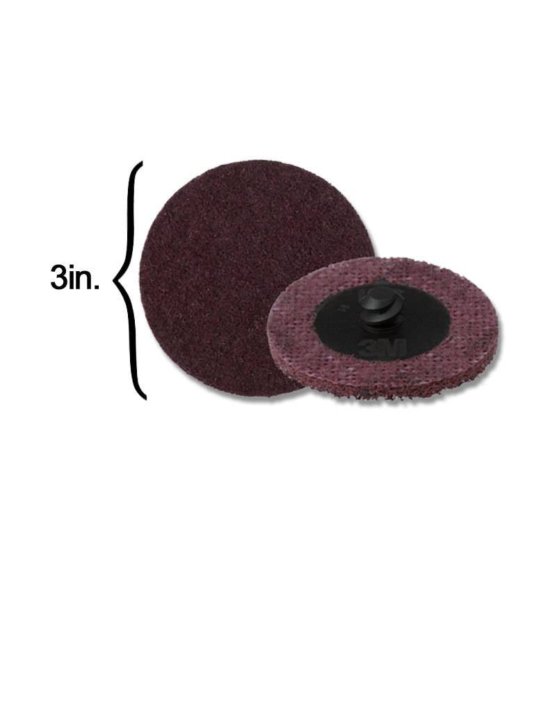 Scotch-Brite™ Roloc™ Cakera Perapian Permukaan 3" TR Medium Maroon (10 Pek)