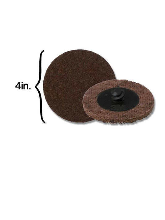 Disco acondicionador de superficies de precisión Scotch-Brite™ Roloc™ de 4'' TR marrón grueso (paquete de 10)