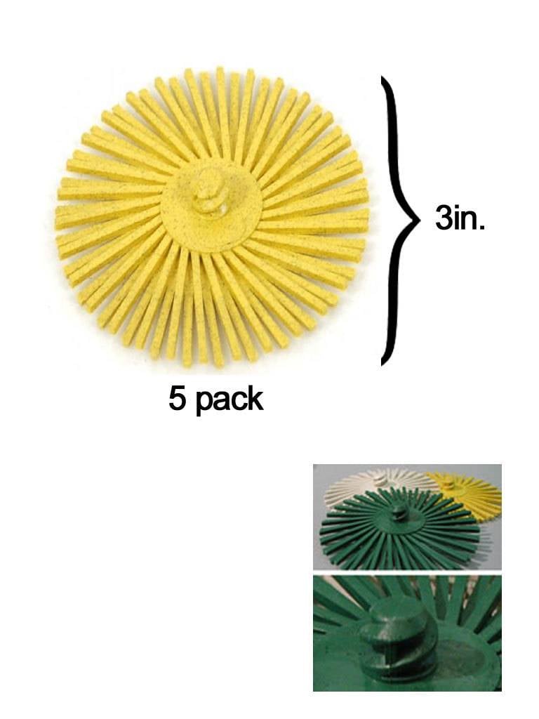 3M ROLOC Radial Bristle Disc 3'' Yellow 80Grit (5 Pack) - The Compleat ...