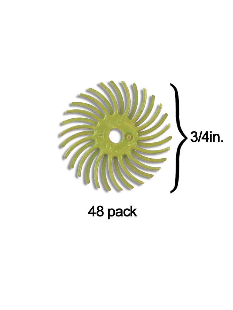 Scotch-Brite™ Radial Bristle Disc 3/4'' Yellow 80Grit (48 Pack)