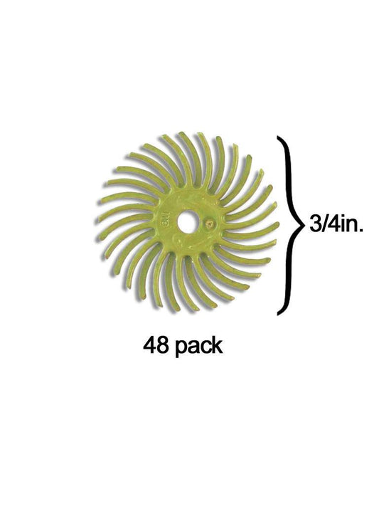 Disco de cerdas radiales Scotch-Brite™ de 3/4'', amarillo, grano 80 (paquete de 48)