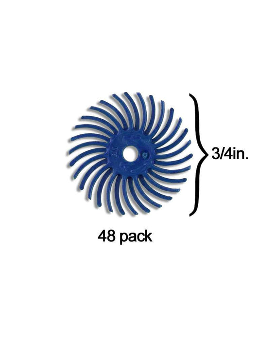 Disco de cerdas radiales Scotch-Brite™ de 3/4'', color azul, grano 400 (paquete de 48)