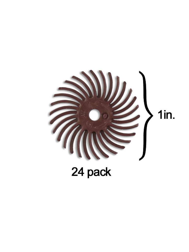 Scotch-Brite™ Radial Bristle Disc 1'' Brown 36Grit (24 Pack)