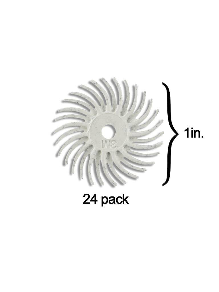 Scotch-Brite™ Radial Bristle Disc 1'' White 120Grit (24 Pack)