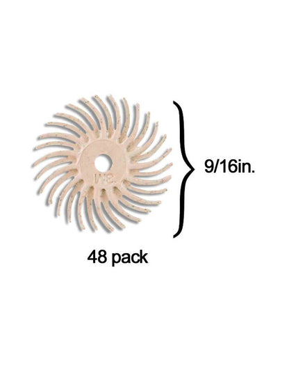 Scotch-Brite™ Radial Bristle Disc 9/16'' Peach 6 Micron Polish I (48 Pack)