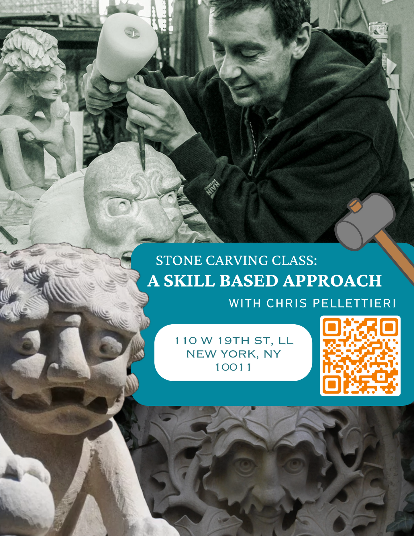 240702 Stone Carving Class: A Skill Based Approach Tuesdays 5:00-8:00pm July
