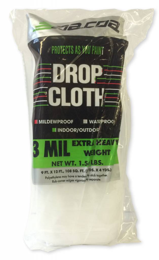 Plastic Drop Cloth 3Mil 9'x12'