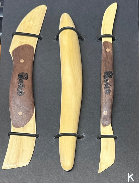 OOAK Handmade Boxwood Tools Set of 3 #K