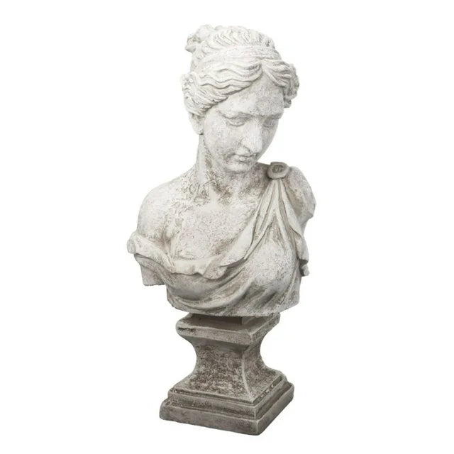 Traditional Female Plaster/Resin Bust 22"