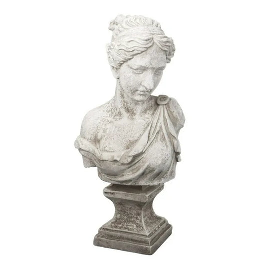 Traditional Female Plaster/Resin Bust 22"