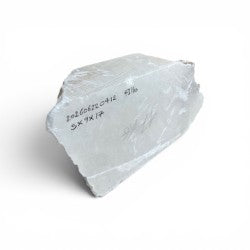 Mario's Italian White Translucent Alabaster Cut Block 41lb 5x9x17