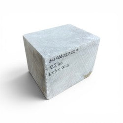 Mario's Italian White Translucent Alabaster Cut Block 22lb 6x6x7.5