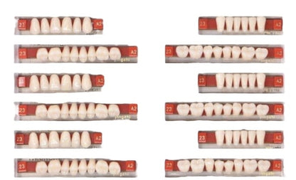84 Pcs Dental Complete Acrylic Resin Denture False Teeth 3 Sets