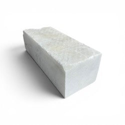 Mario's Italian White Translucent Alabaster Cut Block 16lb 3.5x4.5x12