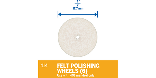 Felt Polishing 1/2" Wheels #414