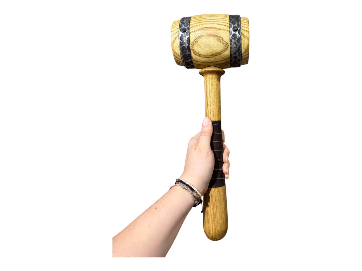Large Steel Hooped Ash Wood Mallet