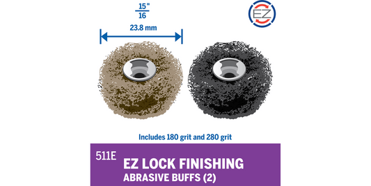 Pulidores abrasivos de acabado EZ Lock de grano 180 y 280 (paquete de 2) #511E