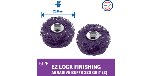 EZ Lock Finishing Abrasive Buffs 320 Grit (2 Pack) #512E