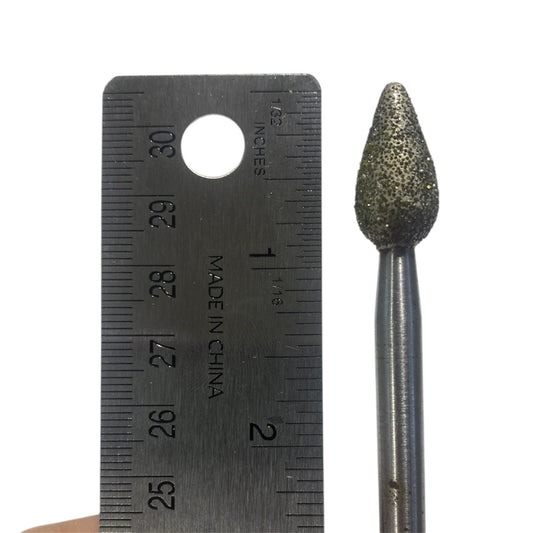 Diamond Burr #02 Flame 3/8x3/4" (10x20mm) 1/4" Shaft