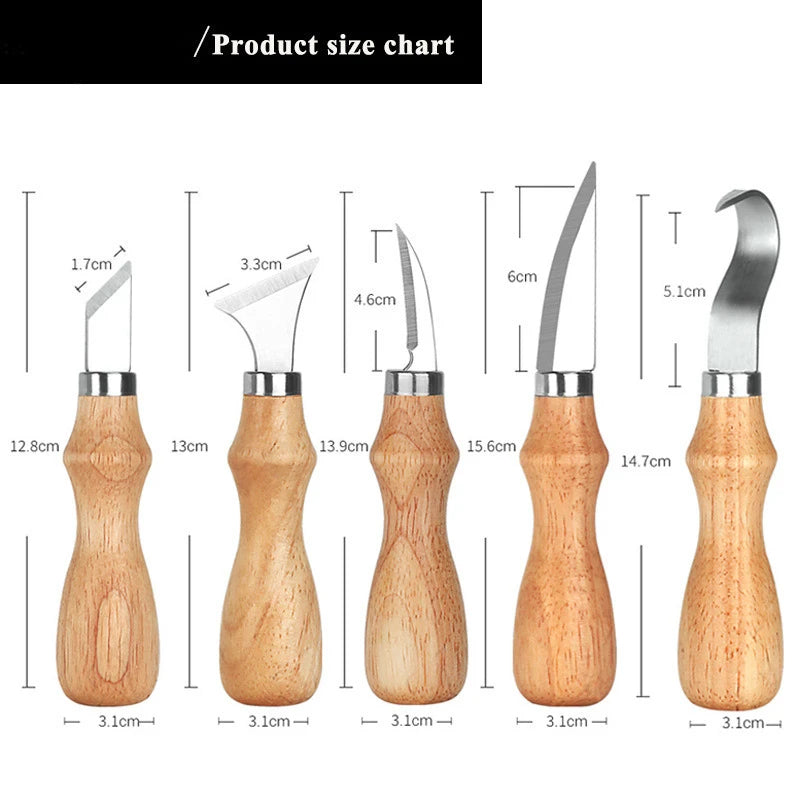 Wood Carving Knife Set (5pc)