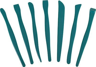 Green Plastic Clay Tool Set (7 pieces)