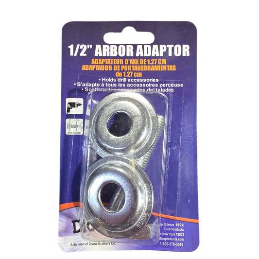 Arbor Adaptor 1/2" Hole to 1/4" Shaft