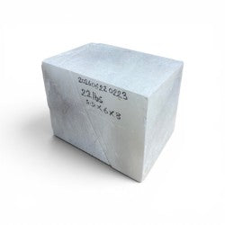 Mario's Italian White Translucent Alabaster Cut Block 22lb 5.5x6x8