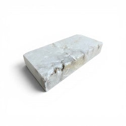 Mario's Italian White Translucent Alabaster Cut Block 39lb 3x8x17.75